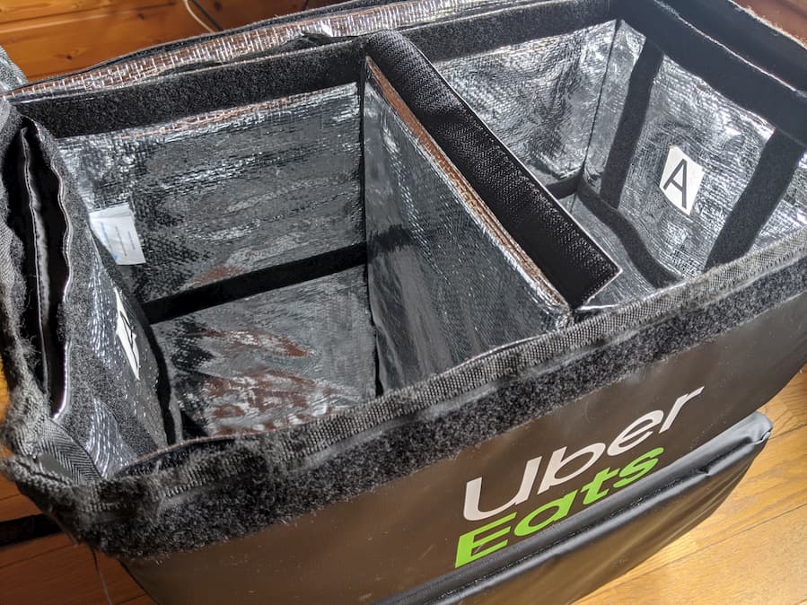 ウーバーイーツバッグ　マジックテープ