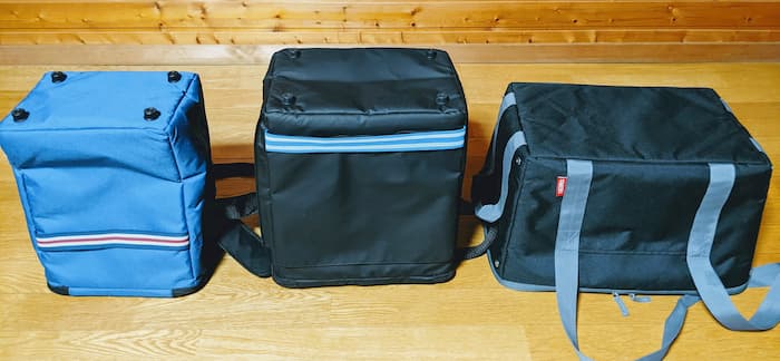 サーモスバッグ　15L　20L　25L　比較　底面
